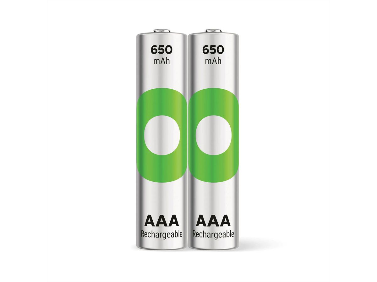 GP Batteries Recyko+, Akku 2xAAA, 650 mAh, 1,2 V