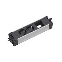 BACHMANN STEP ALU 2xCEE7/3 1xCM GST18, CEE 7/7 fiche à contact de protection C19 1,5m