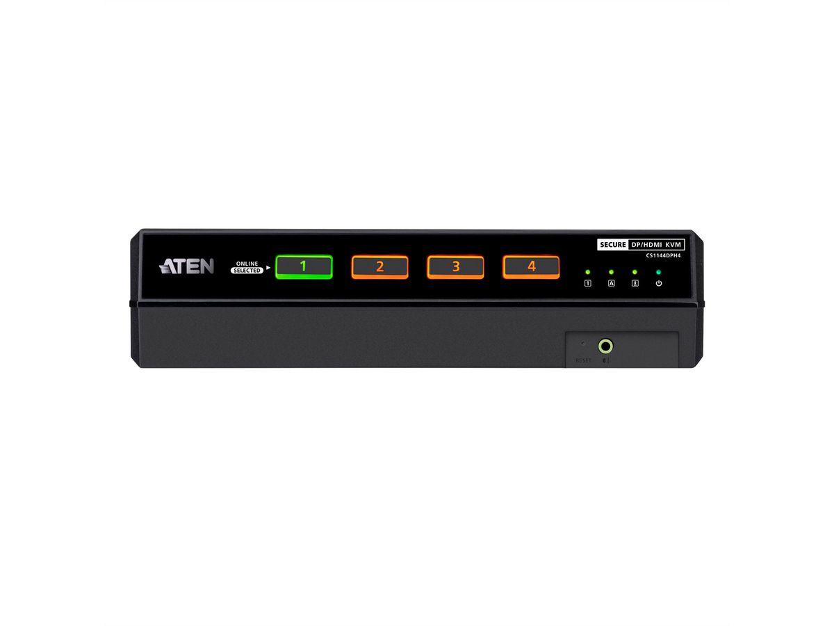 ATEN CS1144DPH4 4-Port USB 5K DP/HDMI, Dual Bildschirm Universal Secure KVM Switch