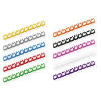 VALUE Set de marqueurs pour câbles patch, 10x 10 pièces, 5 - 6,5 mm, multicolore