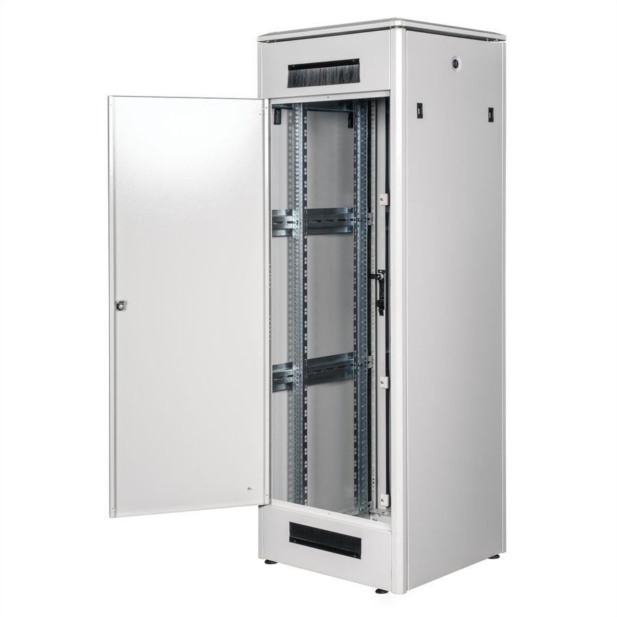 ROLINE 19-Zoll Netzwerkschrank Pro 36 HE, 600x600 BxT Glastür grau
