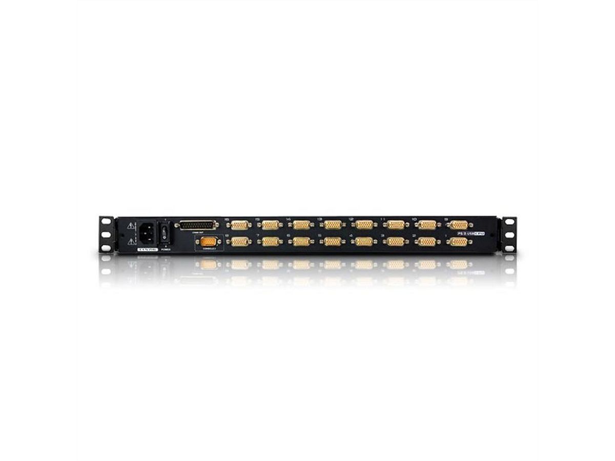 ATEN CL5716N Commutateur KVM VGA LCD à un seul rail PS/2-USB 16 ports, FR-Layout