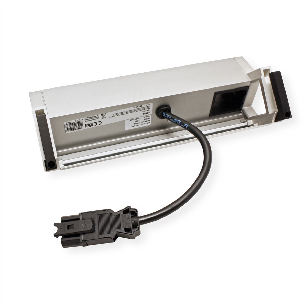 BACHMANN DESK2 2xUTE 35° 1xUSB Charger 1xCM Strom 0,2m GST18 Inox
