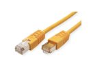 Cordon ROLINE Cat.5e (Classe D) S/FTP AWG26, jaune, 1 m