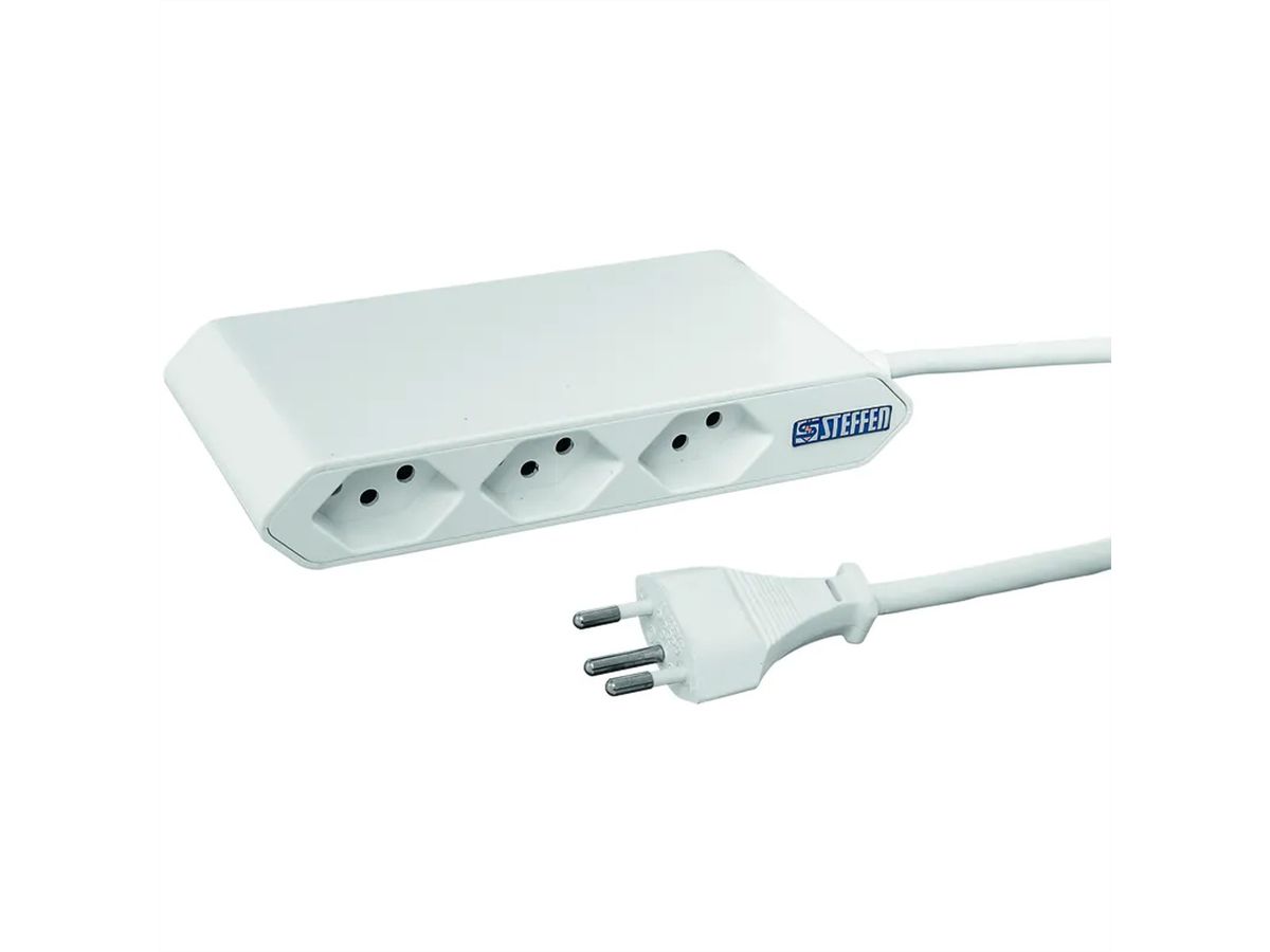 Steffen Steckdosenleiste IQ 3fach, 3xT13, 1.5m, weiss