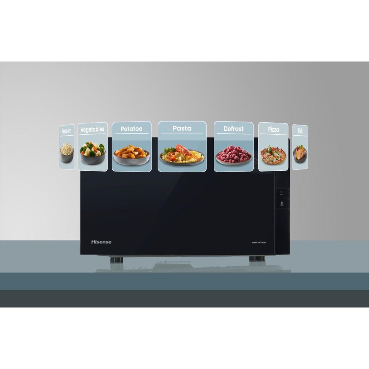 Hisense Mikrowelle H25MOBS4HGI, mit Grill, 25L, schwarz