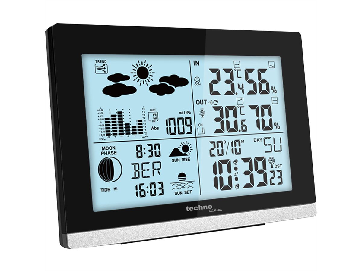 Technoline Wetterstation WS6762 Innen- Aussentemp., Aussensensor, Datum