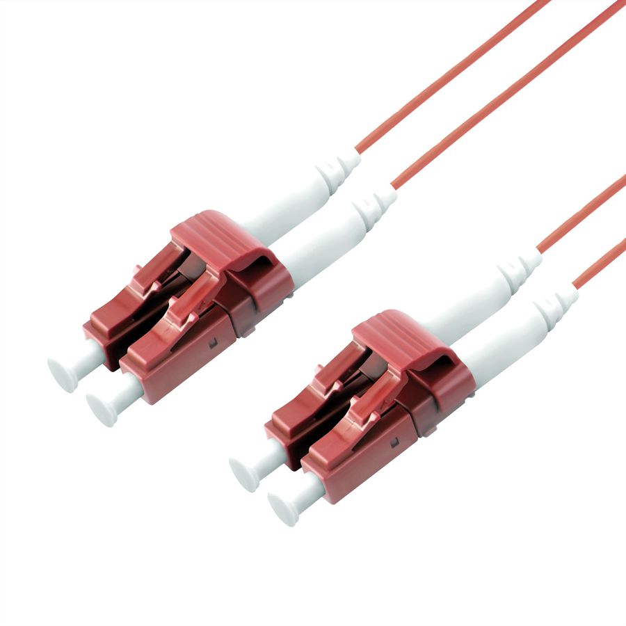 ROLINE LWL-Kabel SLIM 50/125µm OM4, LC/LC, LSOH, Slim, violett, 2 m