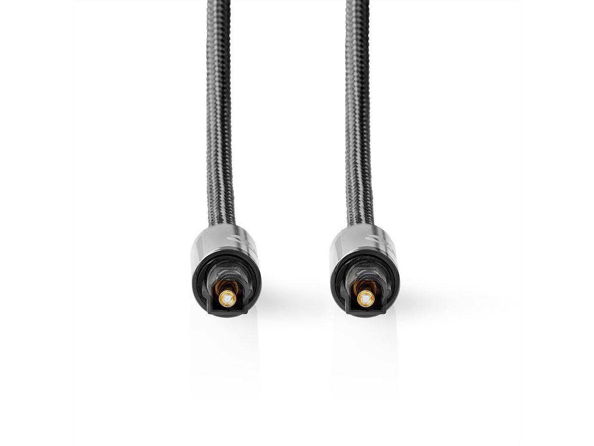 Nedis Optisches Audiokabel, 2x Toslink, ST/ST, grau, 1 m