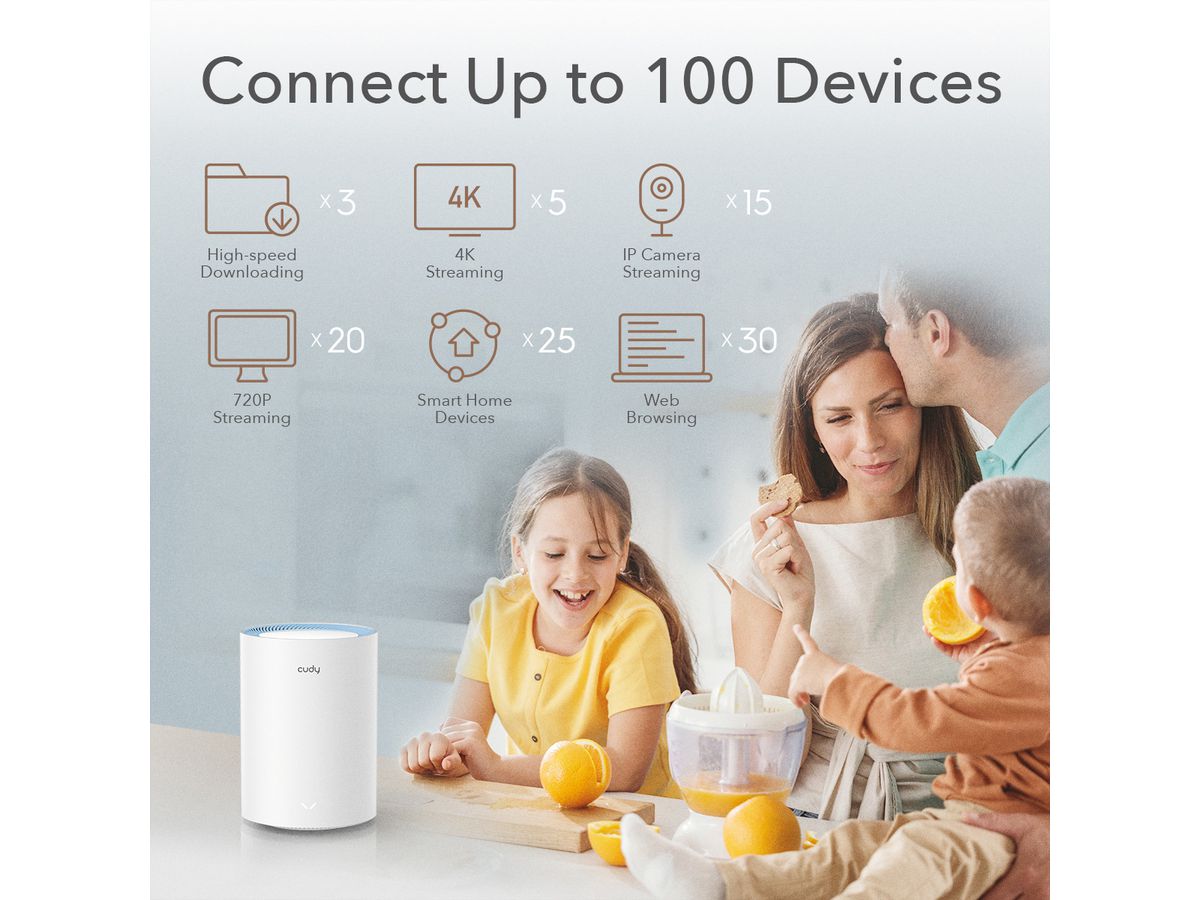 CUDY M1200 AC1200 WiFi Mesh, à l'unité