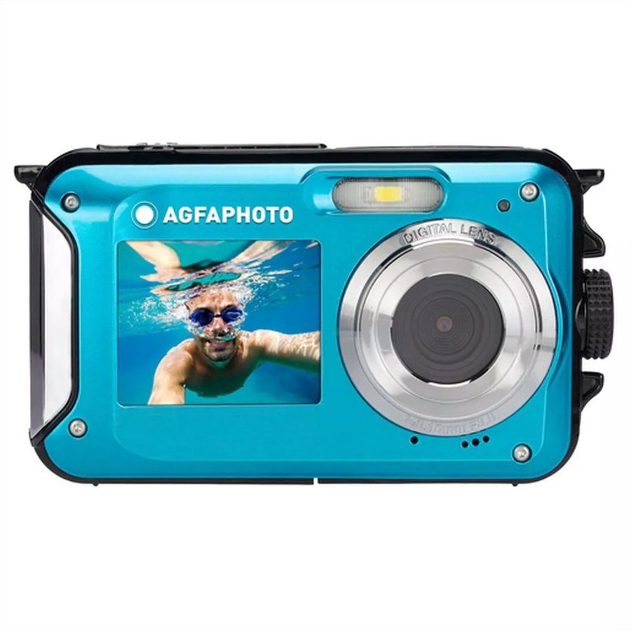 Agfa Appareil photo WP8000 bleu, Double écran, flash, étanche jusqu'à 3 m
