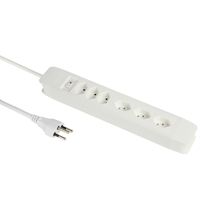 Schönenberger Prise multiple Principio, 3xH/3xV,6x T13, 5.0m,interrupteur, blanc
