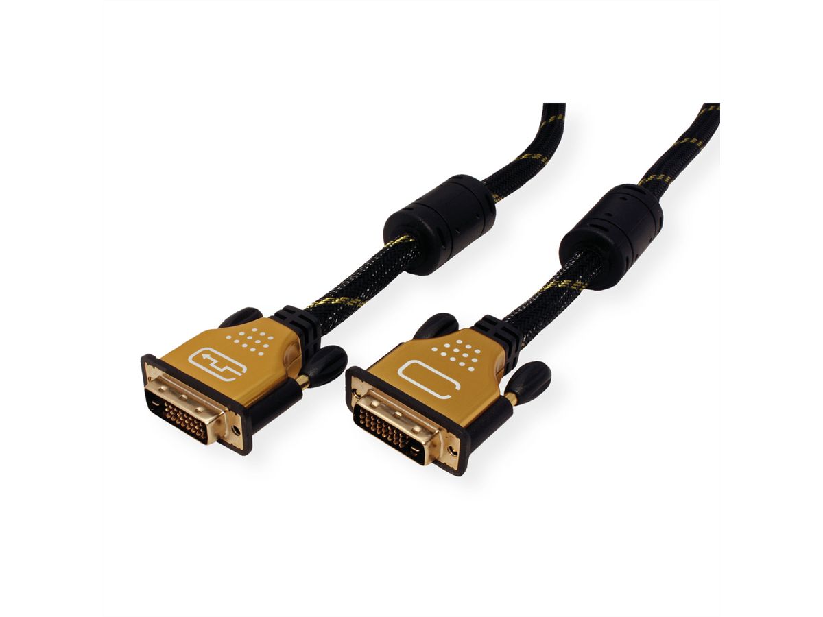 ROLINE GOLD Monitorkabel DVI, ST-ST, (24+1) dual link, 1 m