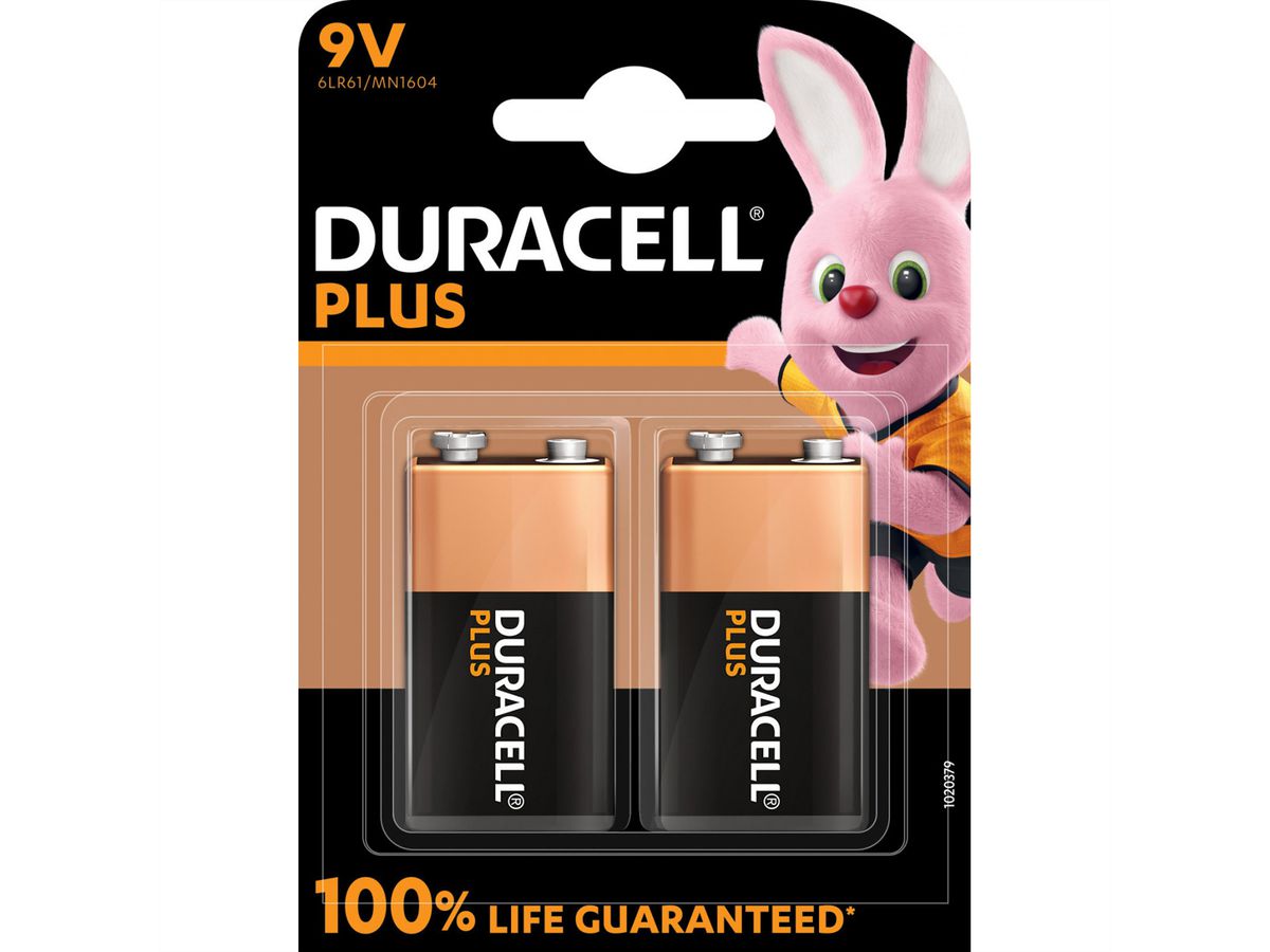 DURACELL Ultra Power, 9V (6LR61), pack de 2
