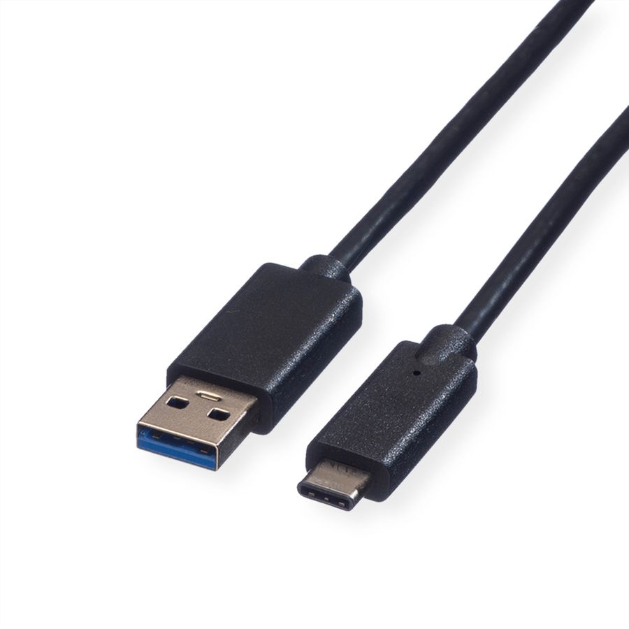 ROLINE GREEN Câble USB 3.2 Gen 1, A-C, M/M, noir, 1 m