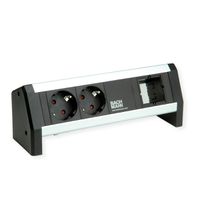 BACHMANN DESK 2xCEE7/3 1xCM GST18, noir