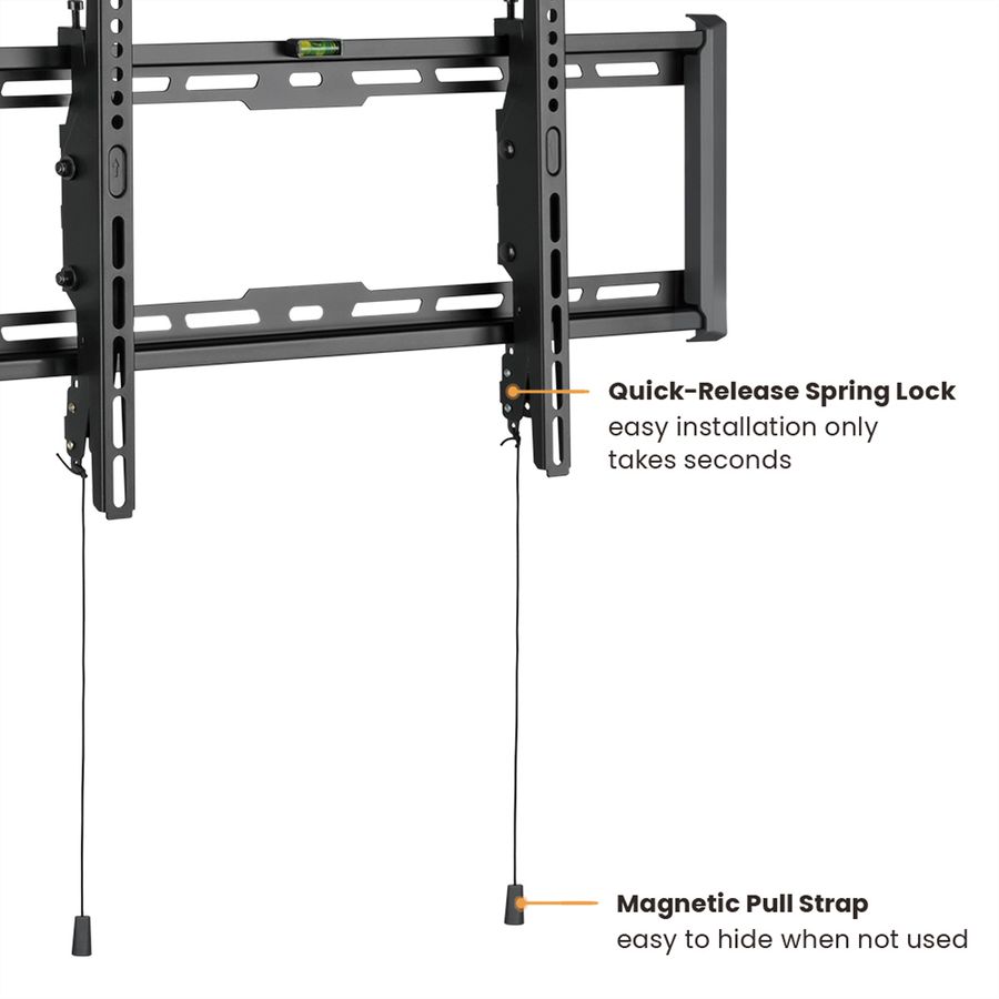 VALUE Support mural TV, distance murale de 47 mm, inclinable, 37–80 pouces, jusqu'à 75 kg