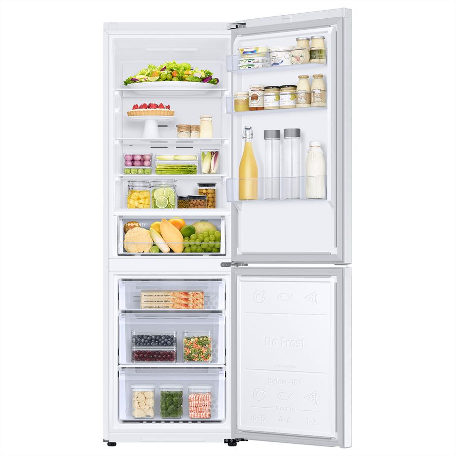 Samsung Kühl-Gefrierkombination RB7300 Bespoke, 344l, D, WiFi, Weiss mit Griffmulde