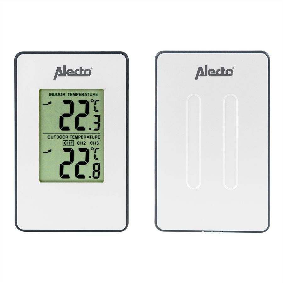 Station météo Alecto WS-1050 blanche, avec capteur extérieur sans fil