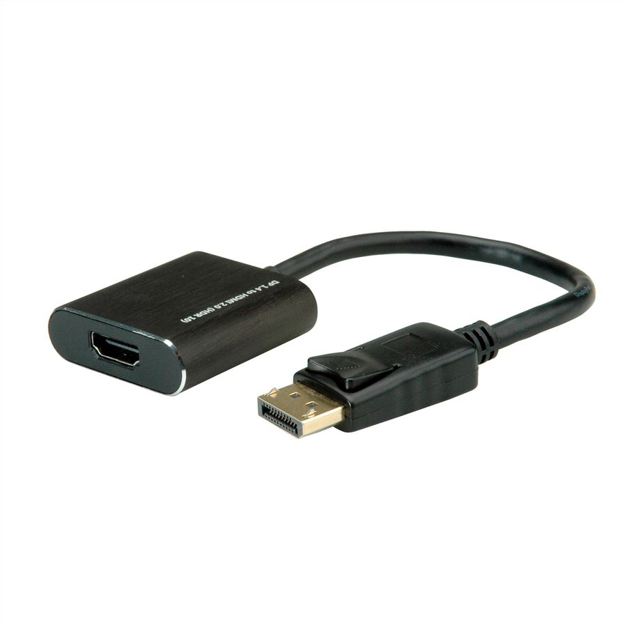 ROLINE Adaptateur DisplayPort - HDMI, 4K@60Hz, DP v1.4, DP M-HDMI F