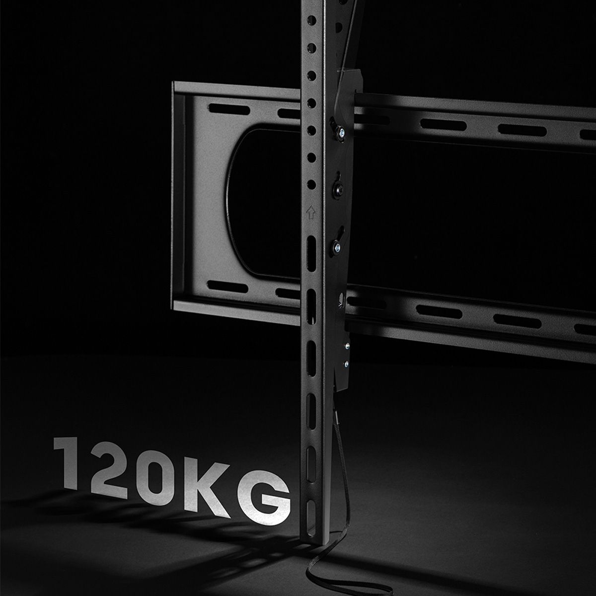 VALUE Support mural TV, distance murale de 80 mm, inclinable, 60–120 pouces, jusqu'à 120 kg