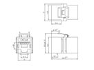 VALUE RJ-45 Kupplung, Keystone, geschirmt, Kat.6A (Class EA), kurze Ausführung, silberfarben