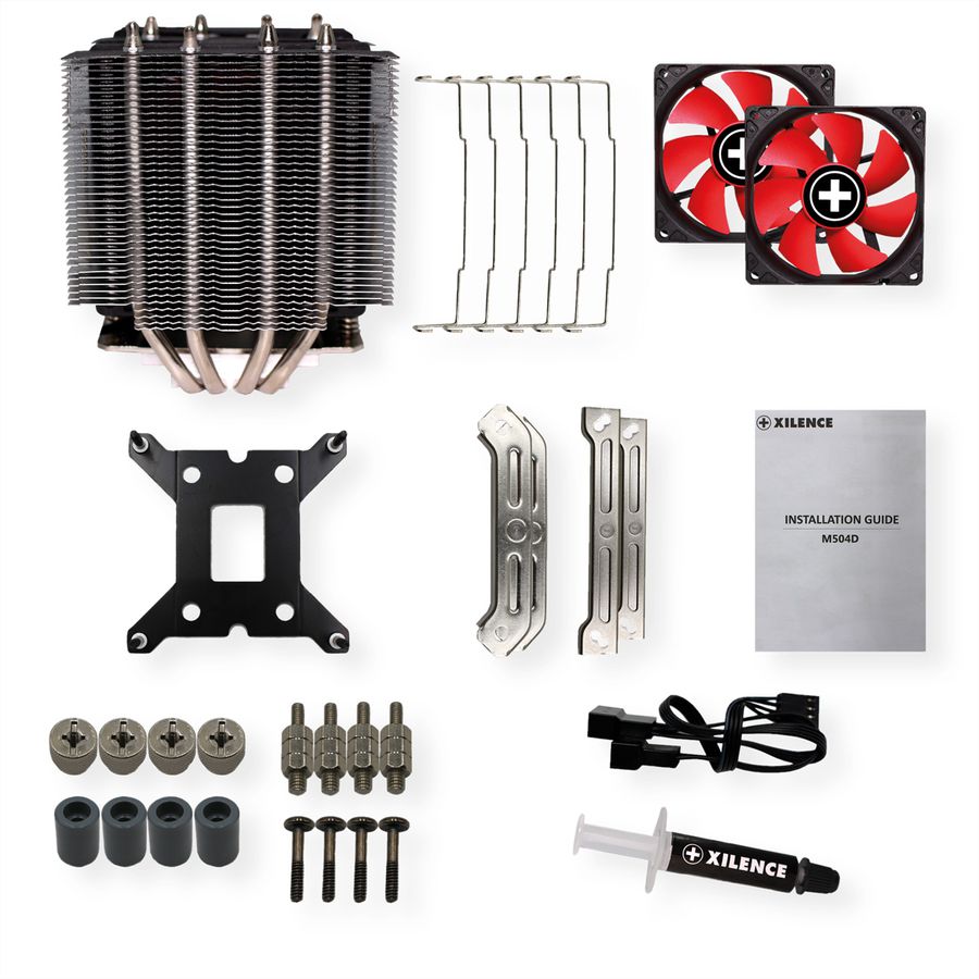 Xilence M504D AMD et Intel Ventirad, 2x 92mm PWM Ventilateur, 180W TDP