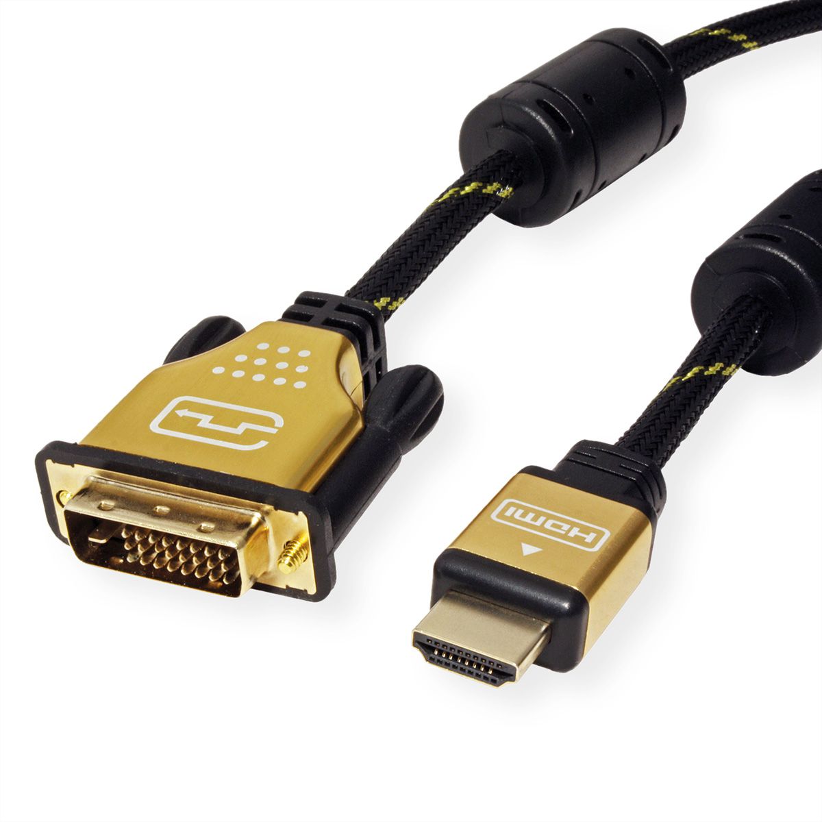 ROLINE GOLD Câble pour écran DVI (24+1) - HDMI, M/M, 2 m
