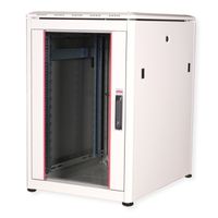 ROLINE 19" Baie réseau Pro 16U, 600x800 LxP Porte verre gris