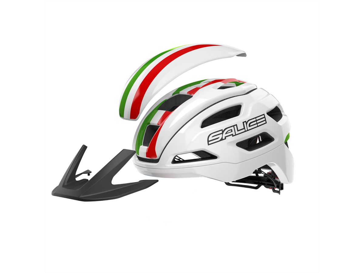 Salice Occhiali Casque de vélo Stelvio, M-L 54-60, White ITA