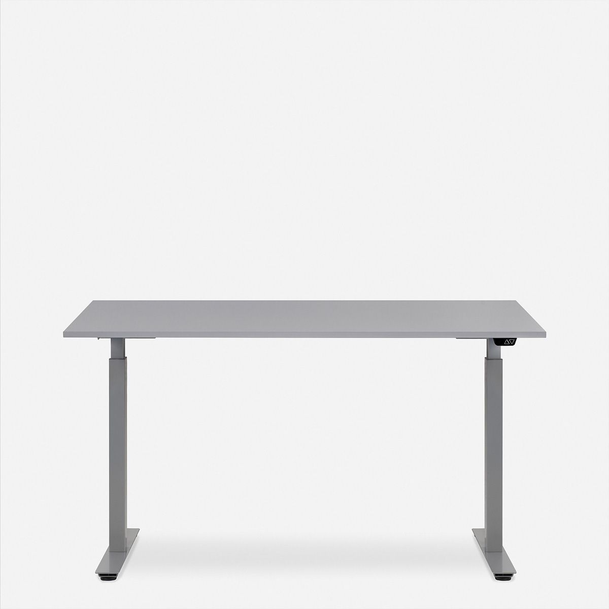 WRK21 Schreibtisch Smart 180 x 80 cm, Höhenverstellbar, Grau Uni / Grau