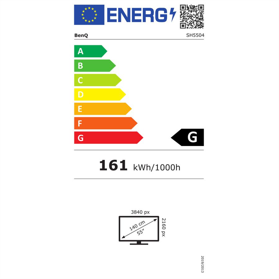 BenQ Signage Display SH5504, 55", 24/7, UHD, 800cd/m²