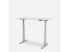 WRK21 Schreibtisch Work 140 x 80 cm, Höhenverstellbar, Weiss Uni / Grau