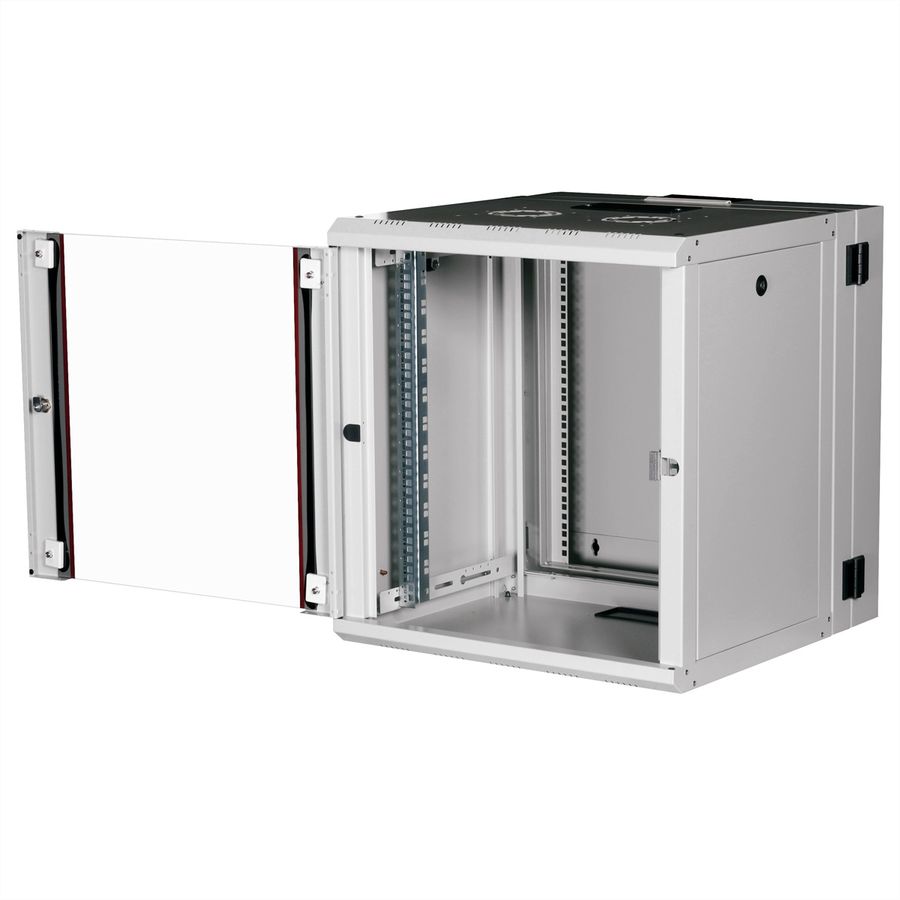 ROLINE 19-Zoll Wandgehäuse Pro 12 HE, 600x600 BxT zweiteilig schwenkbar grau