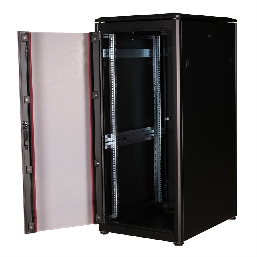 ROLINE 19-Zoll Netzwerkschrank Pro 26 HE, 600x800 BxT Glastür schwarz