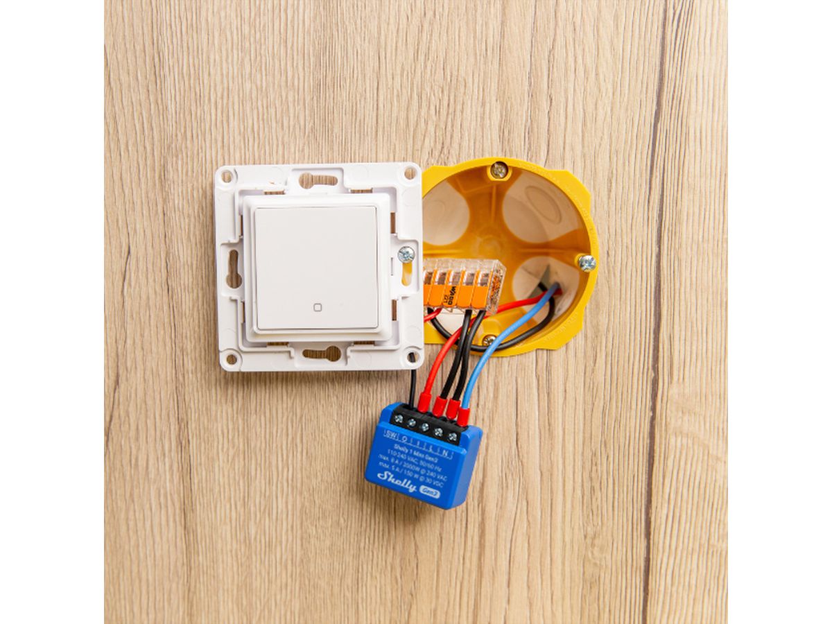Shelly  Actionneur de commutation 1 Mini GEN 3, (Version New Pack)