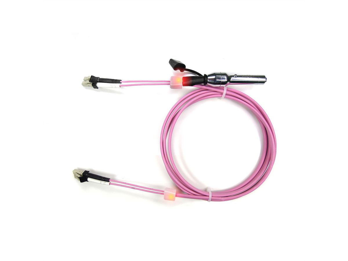 saCon Câble FO duplex 50/125µm OM4, LC/LC, violet, 7,5 m