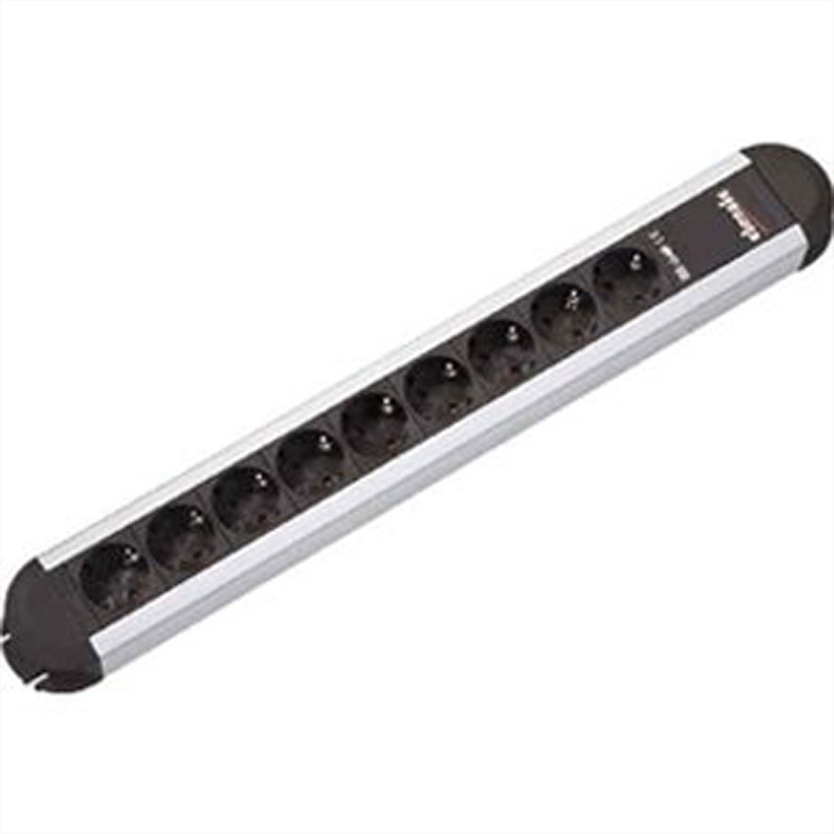 BACHMANN PRIMO Bâti de prises 9x contact de protection, aluminium, 1,75 m