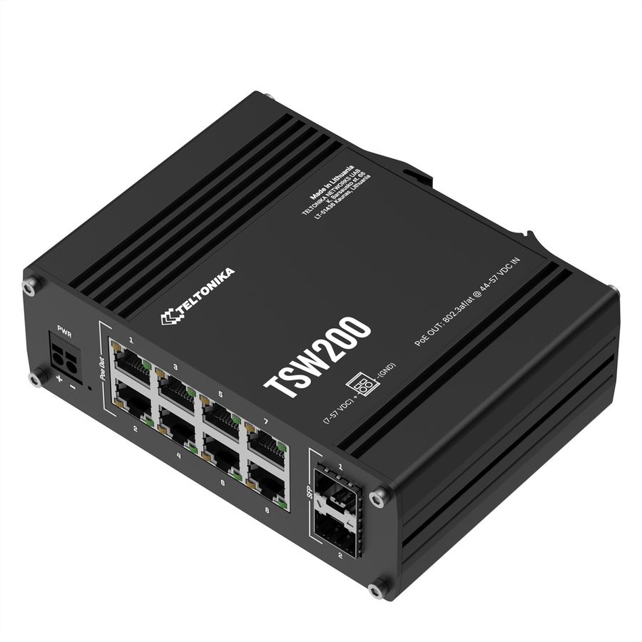 TELTONIKA TSW200 Unmanaged Switch PoE+ Gigabit SFP