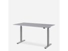 WRK21 Schreibtisch Smart 140 x 80 cm, Höhenverstellbar, Grau Uni / Grau