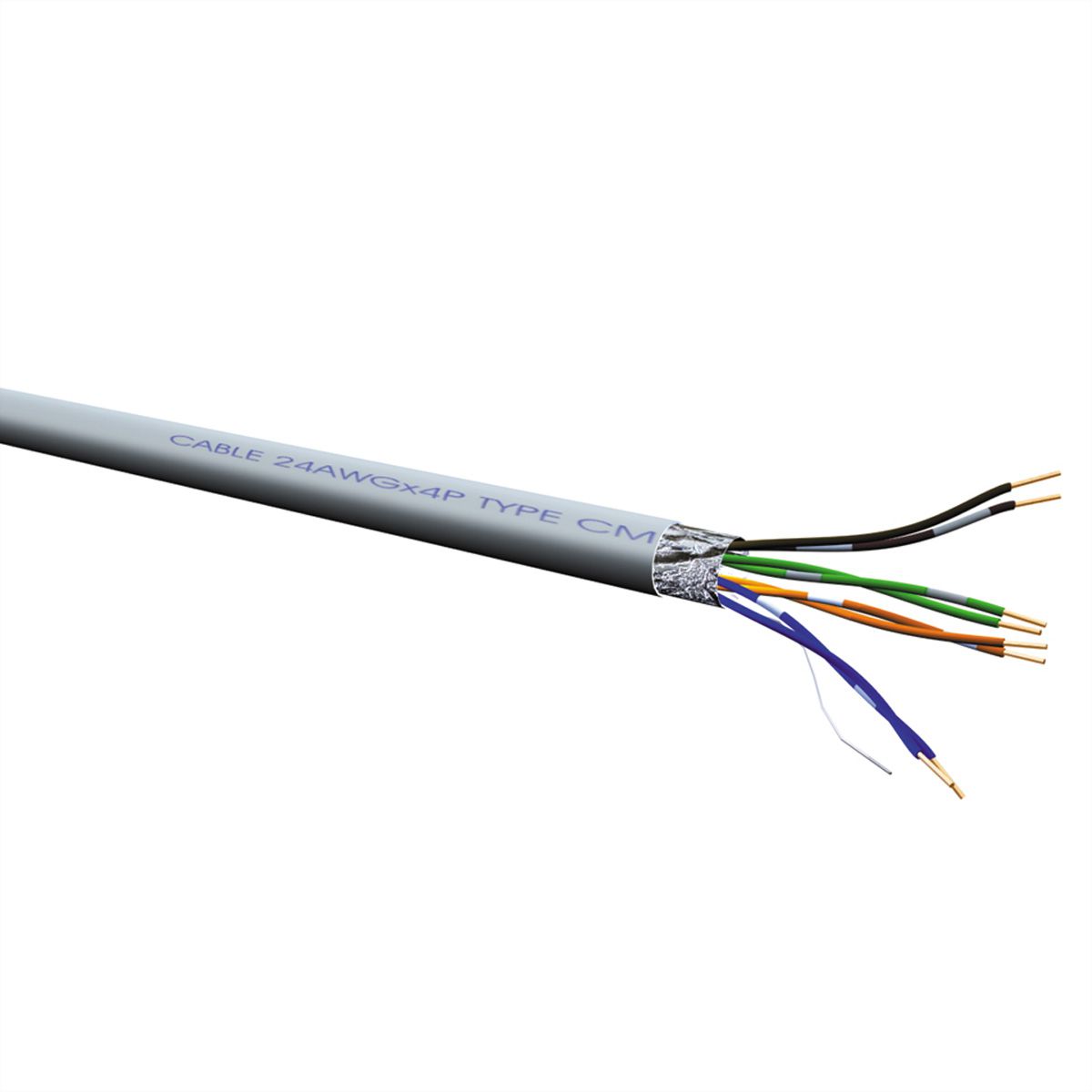 ROLINE FTP Kabel Cat.5e (Class D), Litze, 100m
