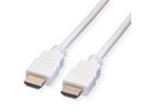 VALUE Câble HDMI High Speed avec Ethernet, blanc, 5 m