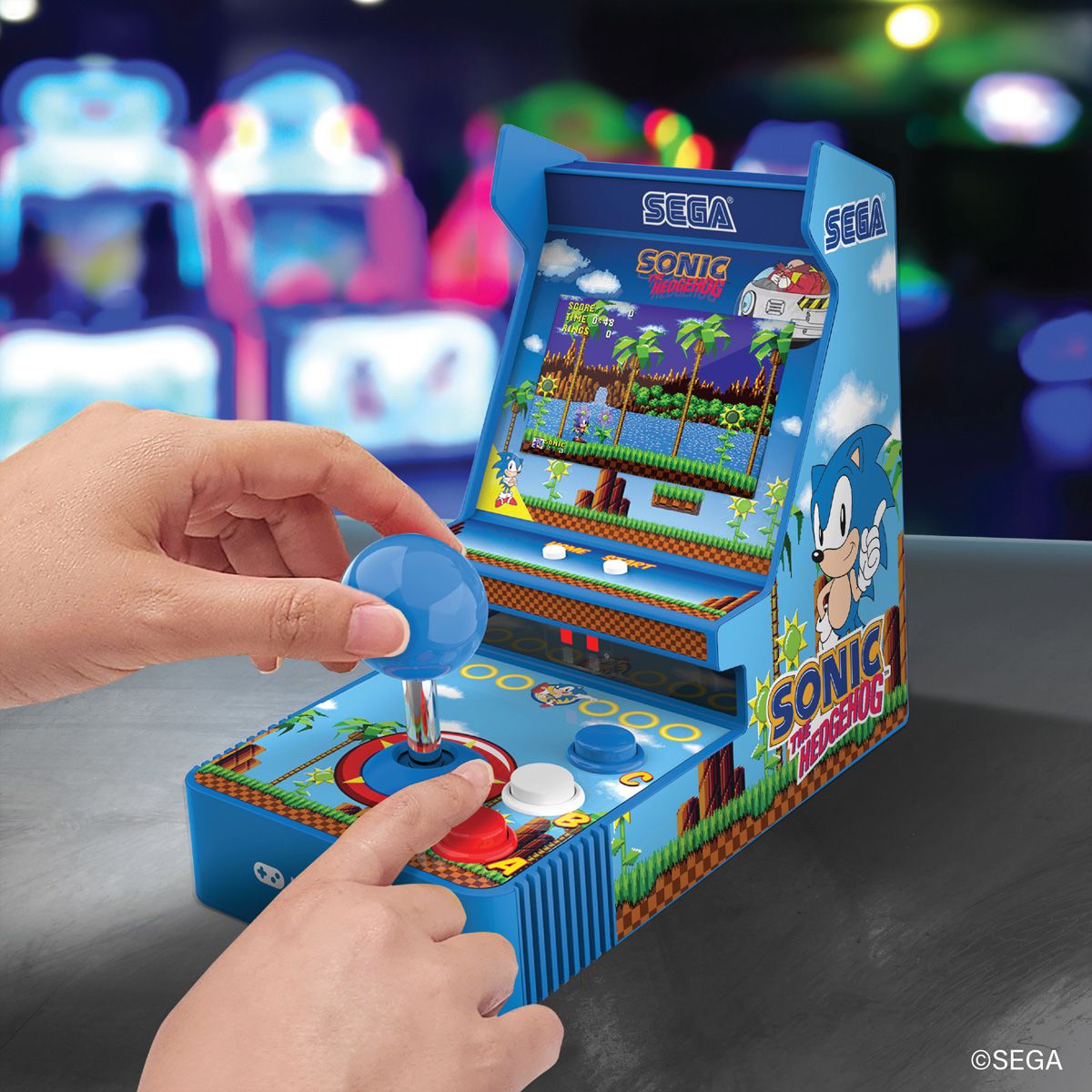 My Arcade Sonic the Hedgehog Joystick Player, Mini-Arcade, 2 Spiele, 3.5" Display