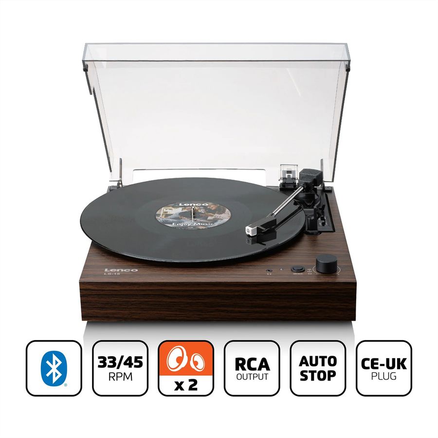 Platine vinyle Lenco LS-15WD, Bluetooth, haut-parleur intégré