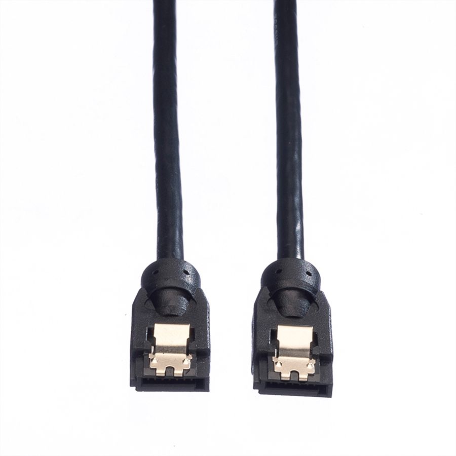 ROLINE Internes SATA 6.0 Gbit/s HDD-Kabel mit Schnappverschluss, 0,5 m