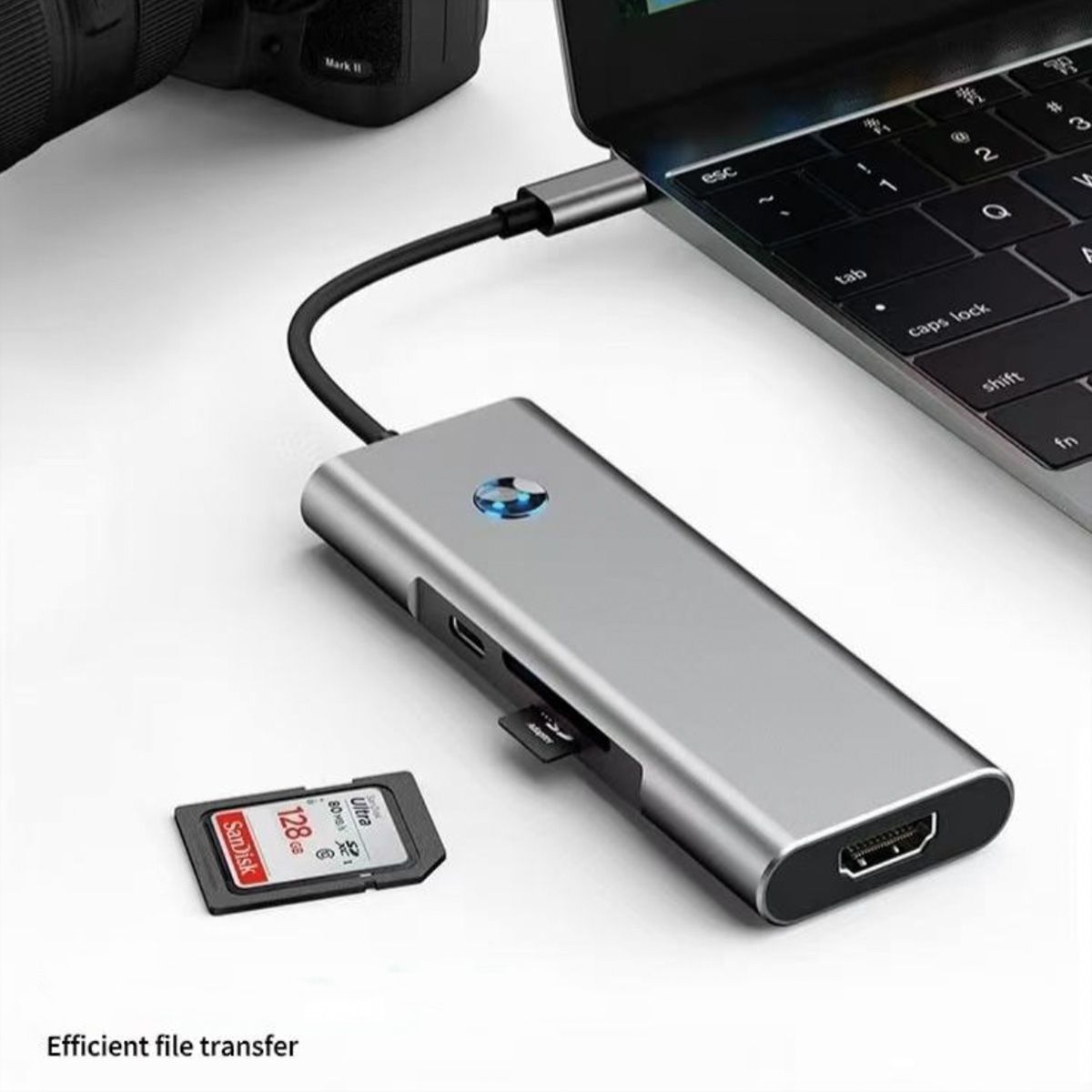 VALUE USB Typ C Docking Station, HDMI 4K60, 3x USB A + Typ C PD, 1x SD/MicroSD (TF)