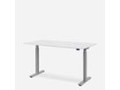 WRK21 Bureau Smart 160 x 80 cm, Hauteur réglable, Blanc uni / Gris