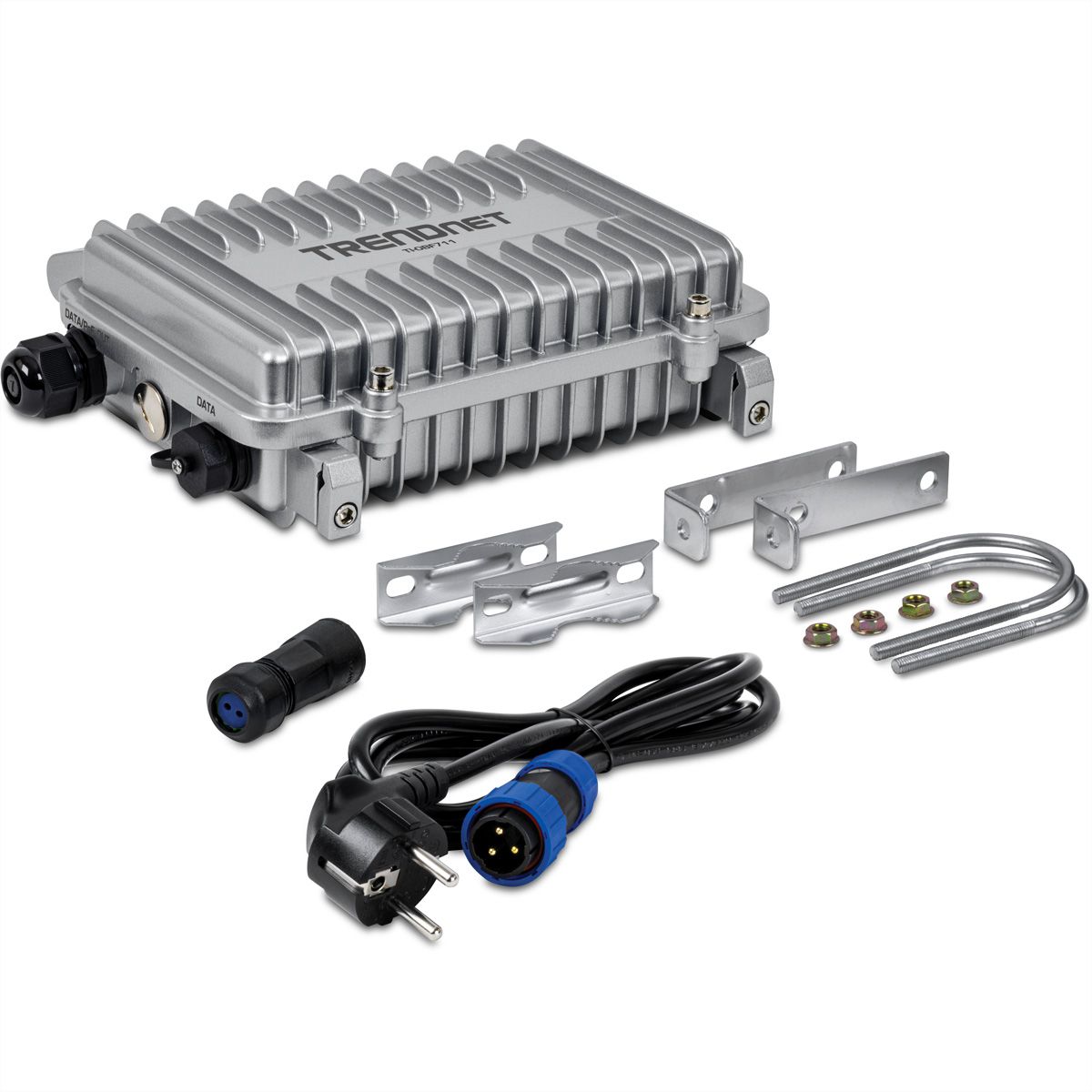 TRENDnet TI-OBF711 Convertisseur industriel de médias pour extérieur SFP+ 10G vers PoE++ 10G (95W)