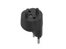 Adaptateur fixe D, prise de sécurité/CH, 2 pôles, T11, noir