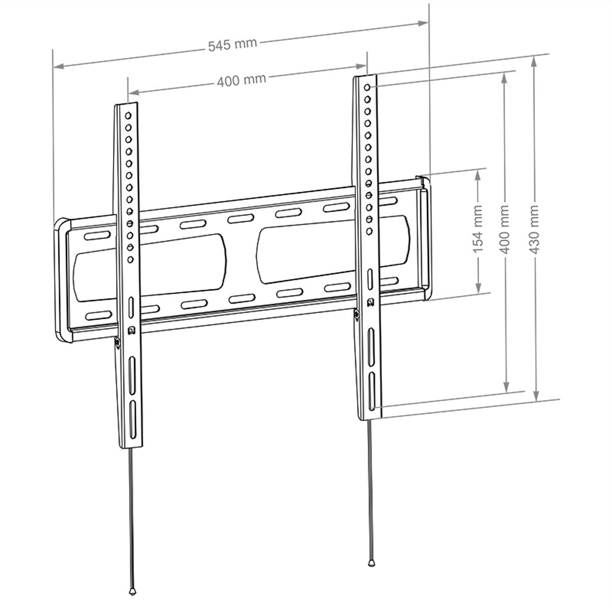 Hagor support mural BL Fixed 400, noir